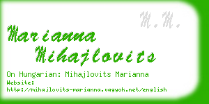 marianna mihajlovits business card